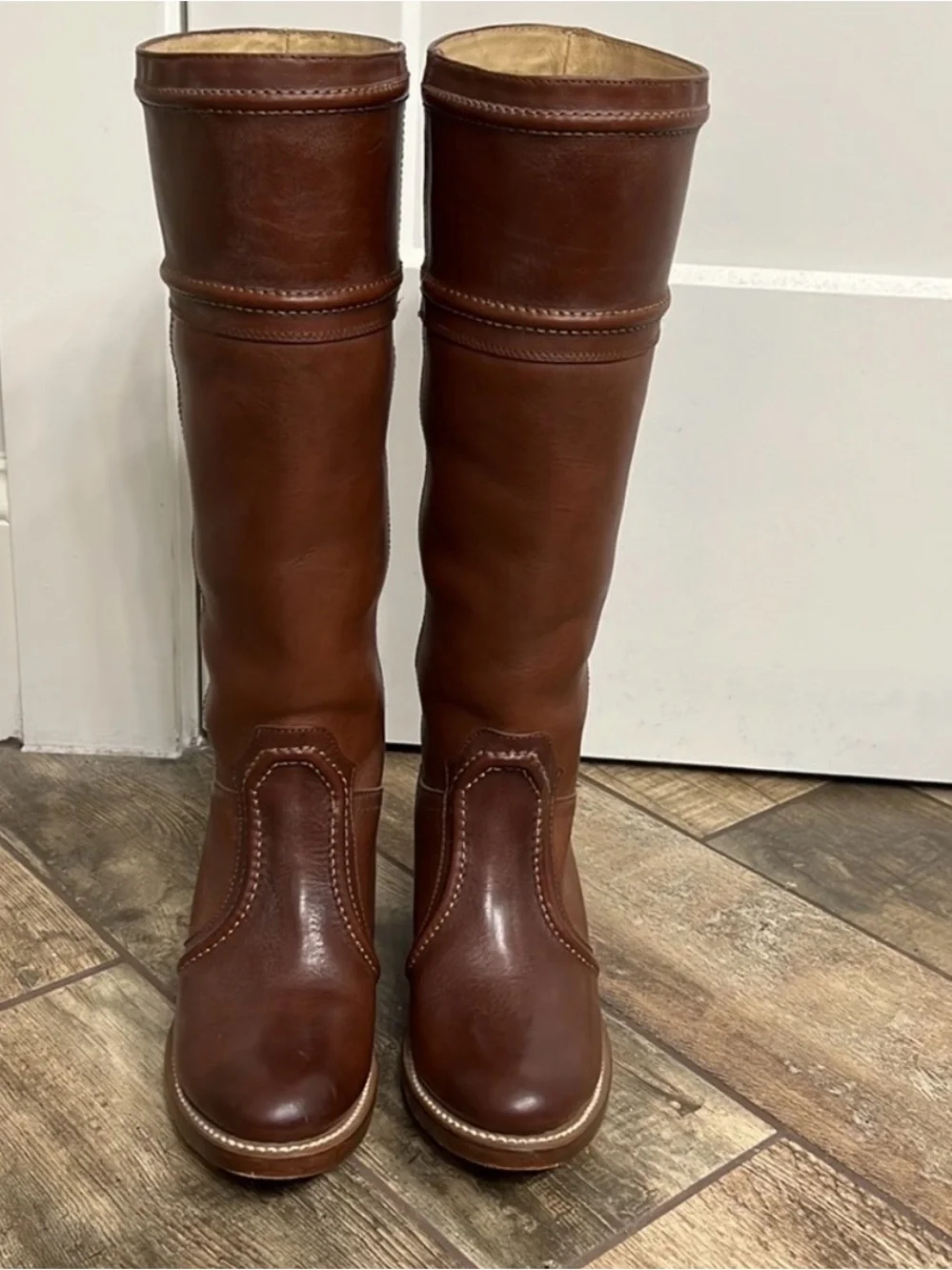 Frye Rich Chestnut Leather Knee Boots - Picture 2 of 2